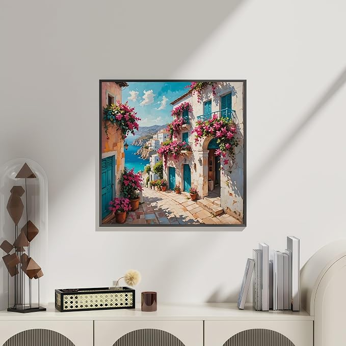 5DDIYART Flowers Scenery Town Paint by Numbers - Image 4