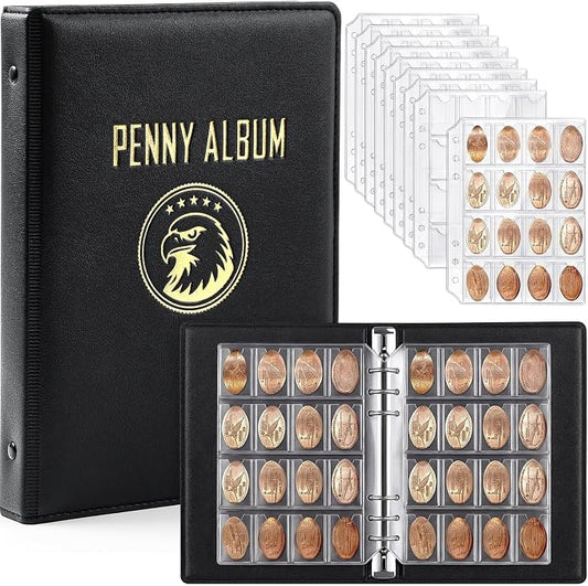 TaoBary Pressed Penny Book Holds 320 or 288 Coins, Pressed Penny Collection by TaoBary