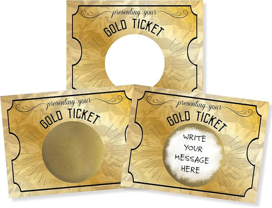 My Scratch Offs 20 Pack Gold Ticket DIY Make Your Own Golden Ticket Scratch Off by MyScratchOffs