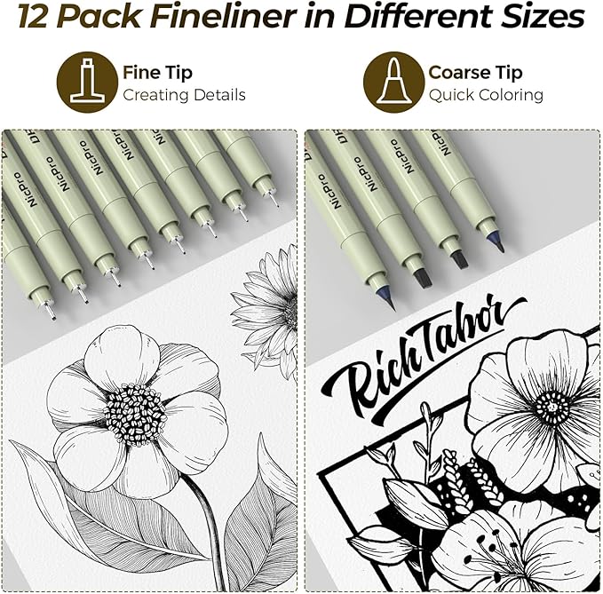 Nicpro 58 PCS Art Drawing Supplies Kit in Leather Case, Art Mechanical Pencil - Image 3
