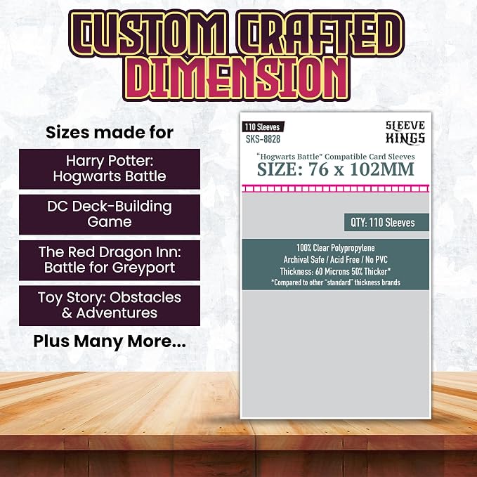 Sleeve Kings Standard Card Sleeves – 110 Count, Large Size, Compatible - Image 3