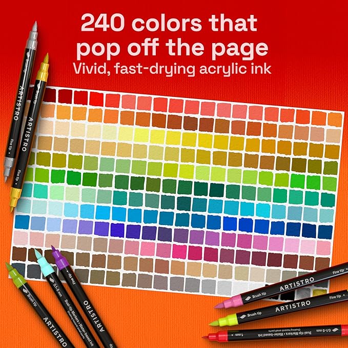 ARTISTRO 240 Acrylic Paint Markers - Image 2