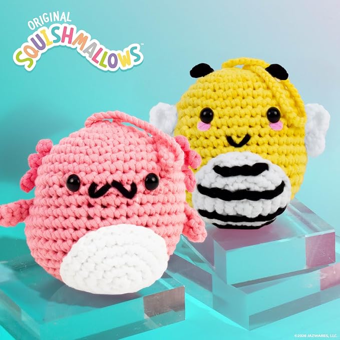 Original Squishmallows™ Crochet Kit – Sunny Bag Charm, Bumblebee Crochet Kit - Image 6