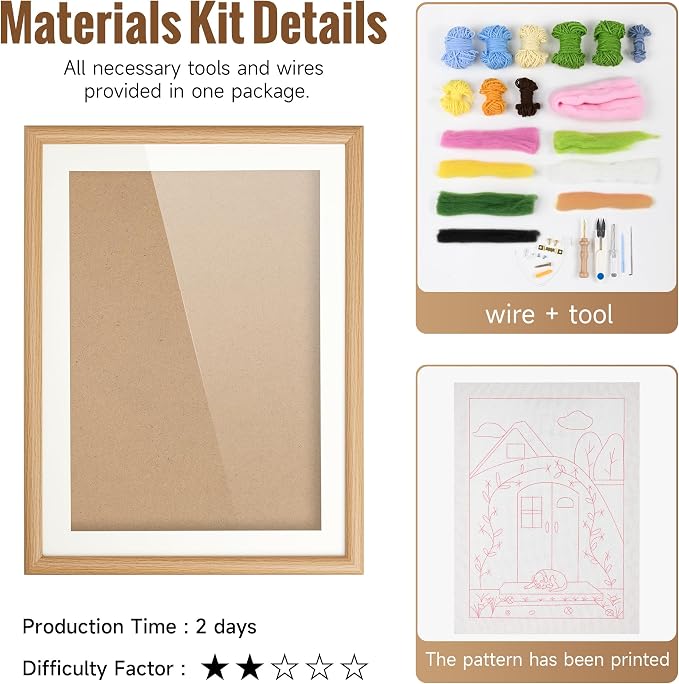 clberni Punch Needle Kit, Punch Needle Embroidery kit, Needlepoint Kits - Image 2