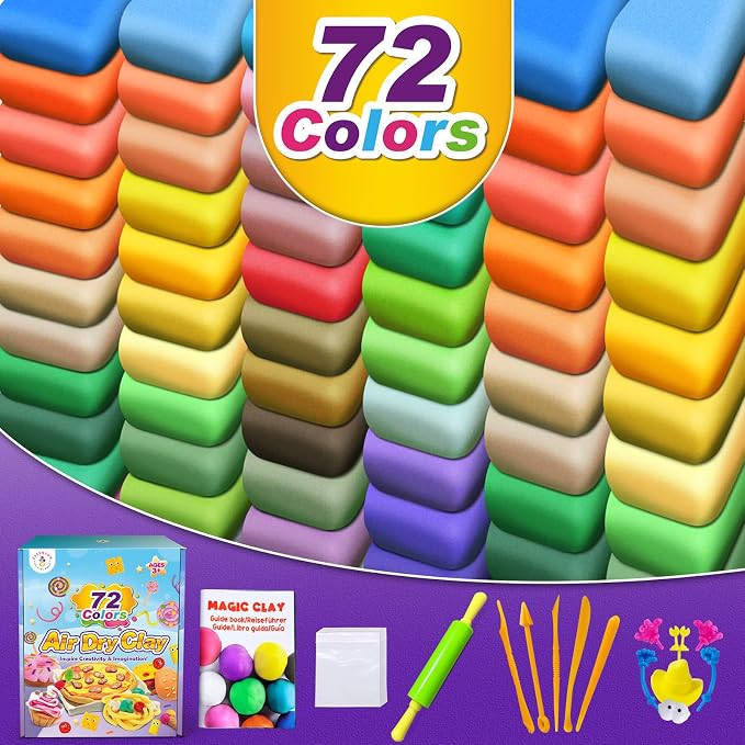 Air Dry Clay, 72 Colors Modeling Magic Clay - Image 2