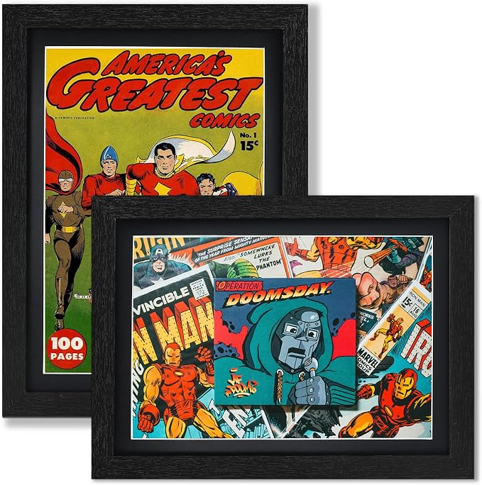 JupDec Comic Book Frame, Premium Wood Display Case by JupDec
