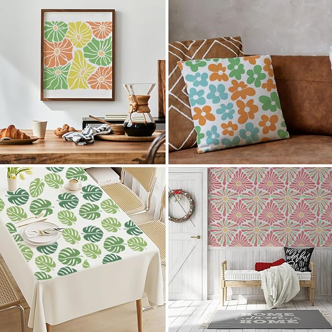 Wall Stencils for Painting Large Pattern, Exquisite Floral Designs for Wall - Image 3