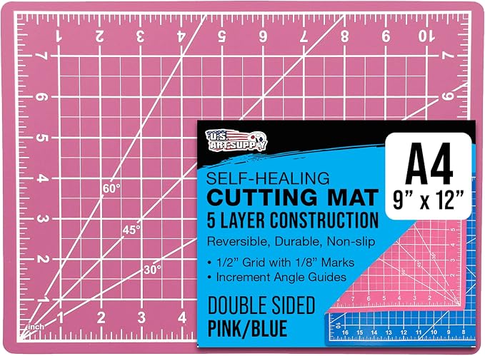 U.S. Art Supply 9" x 12" Self-Healing Cutting Mat 5-Ply by USArtSupply