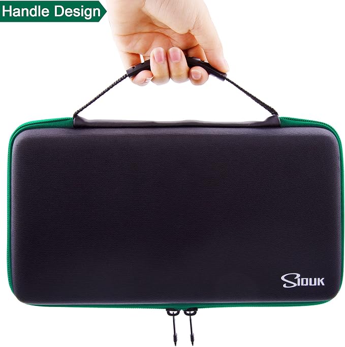 SIQUK Green EVA Dice Case with Detachable Tray and Handle - Image 6