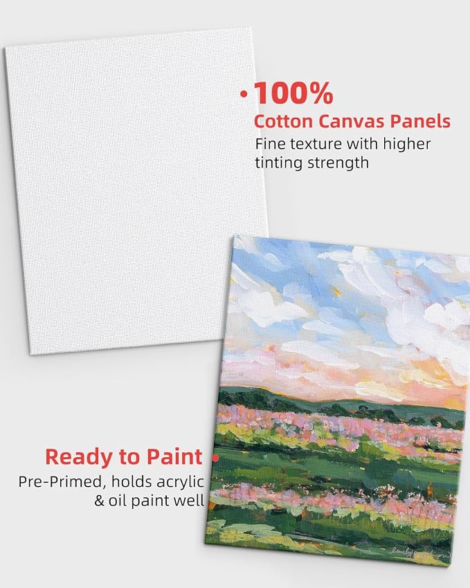 Simetufy 42 Pack 5x7 Inch Small Canvas Boards - Image 3