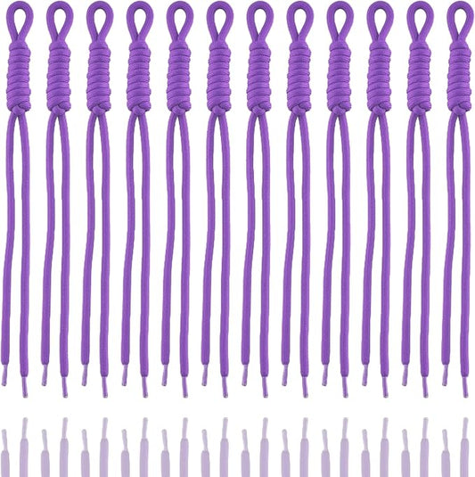 KJML DIY Paracord Keychain 12pcs Paracord Rope Keychain Braided Cord Rope Bag by KJMLDIY