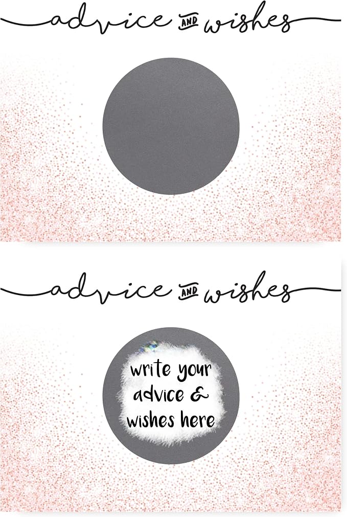 My Scratch Offs Advice & Wishes Scratch Off Note Cards, 20 Pack Bride & Groom - Image 2