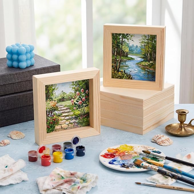 Novabright 30 Pack 4" x 4" Unfinished Wood Panels - Image 5