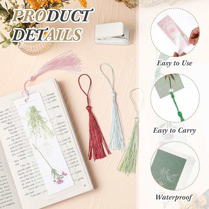 Fuyoooo 101 Pcs DIY Bookmark Making Kit Bookmark Laminating Pouches 5 Mil Hot - Image 5