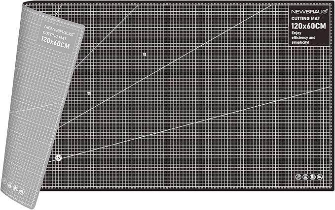 NEWBRAUG 23'' × 47'' Large Self Healing Cutting Double Sided 5-Ply Mat by NEWBRAUG