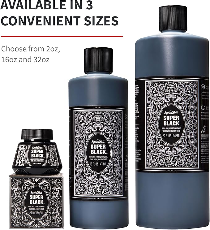 Speedball Super Black India Ink - Image 6