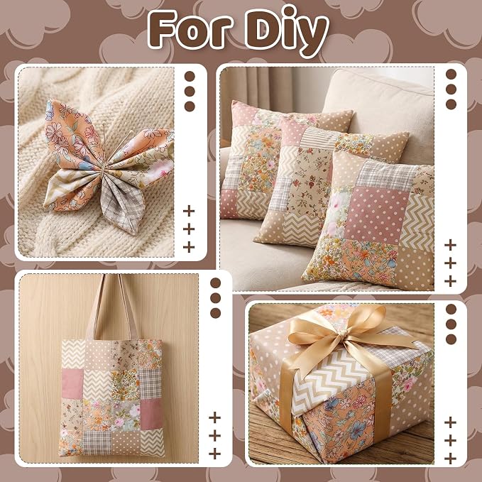 84 Pcs 5 inch Vintage Rose Quilting Fabric Square Bundle, Precuts Charm Packs - Image 5