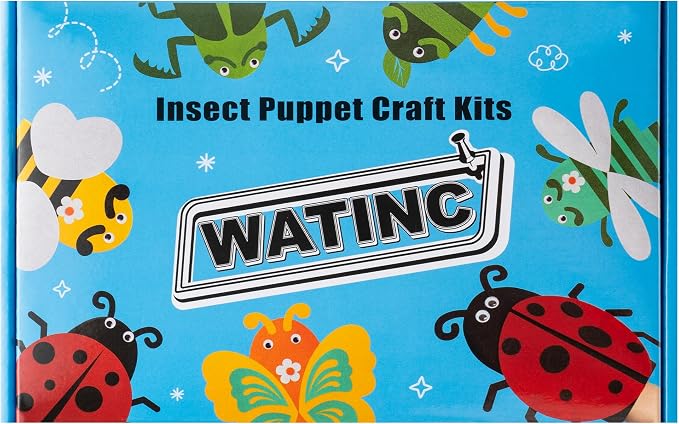 WATINC 6Pcs Hand Puppet Making Kit, Art Craft Felt Sock Puppet Toys, Creative - Image 7
