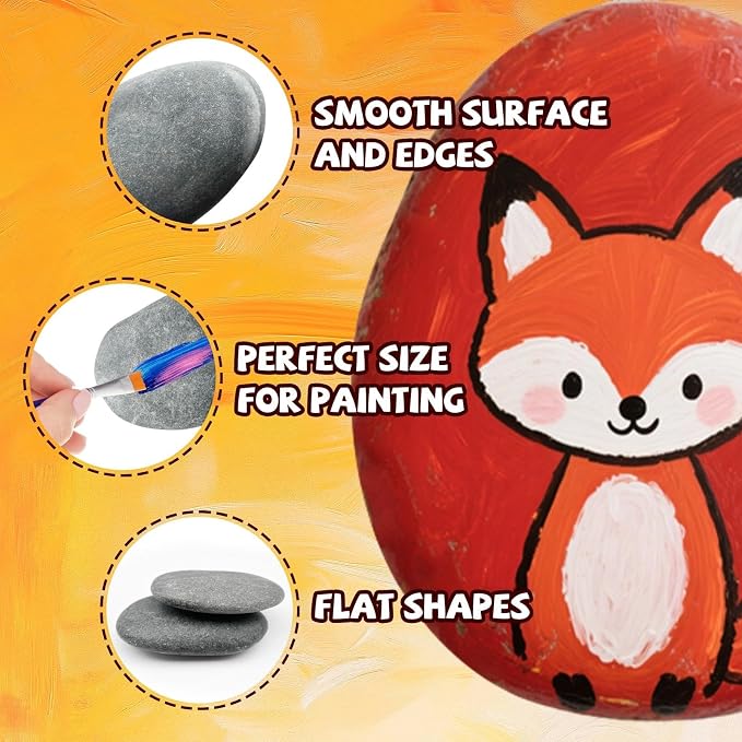 ReePlan 36PCS Rocks for Painting, 2-3 Inches Natural Smooth River Rocks for - Image 3