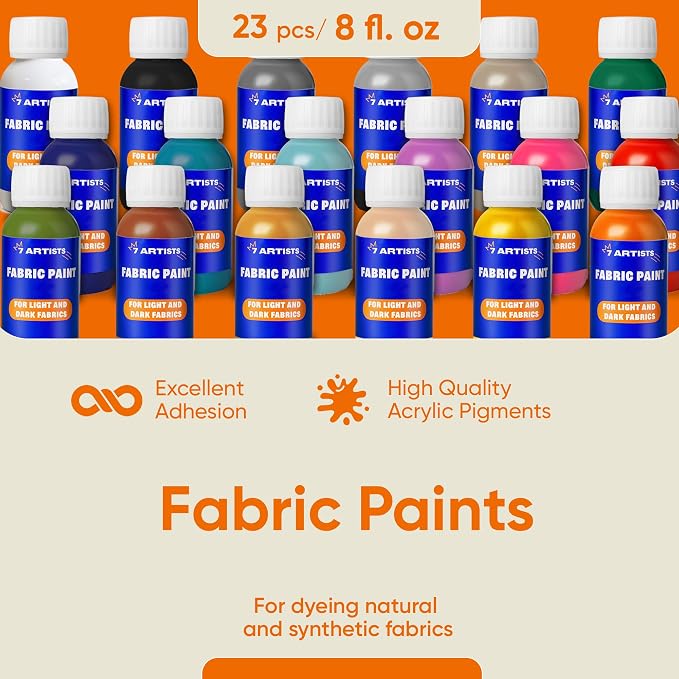 Pink Fabric Paint 8 fl. oz – Permanent Fabric Paint Pink - Image 2
