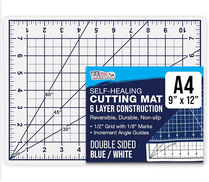 U.S. Art Supply 9" x 12" Self-Healing Cutting Mat 5-Ply by USArtSupply