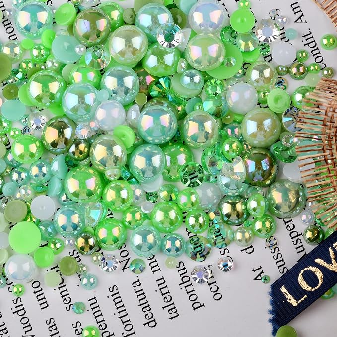 3900+ Pcs Rhinestones and Pearls Kit, 2-10mm Flatback Gems - Image 4