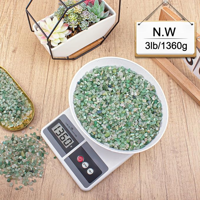 Crystal Chips Bulk Green Aventurine Crushed Quartz Stones Pebbles, 5-7mm - Image 9