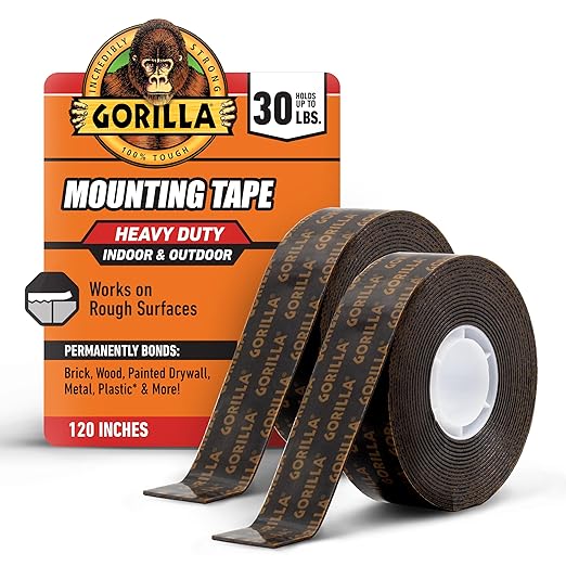 Gorilla Heavy Duty Double Sided Mounting Tape, Industrial Strength Adhesive by Gorilla
