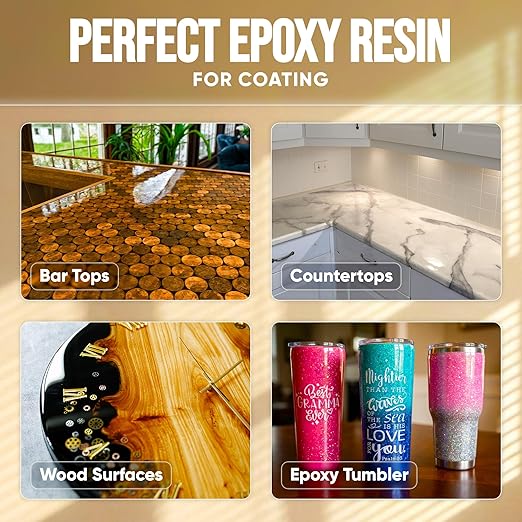 CRAFT RESIN Table Top Epoxy Resin Kit 2 Gallon – Ultra Clear, High-Gloss - Image 2
