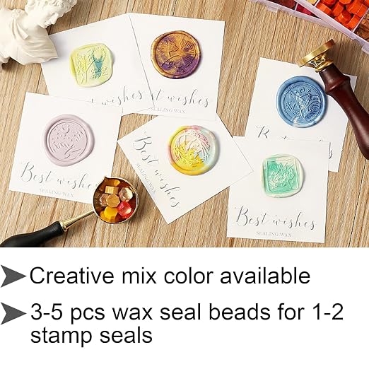 1200 Pcs Assorted Wax Seal Beads Bulk, Andotopee Sealing Wax Beads - Image 6