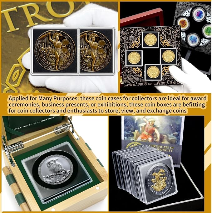 40 Pcs Adjustable Acrylic Coin Holder, Coin Collection Cases - Image 5