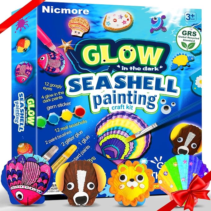 Nicmore Seashell Painting Kit for Party: 10-Minute Setup & 2-Hour Focused by Nicmore