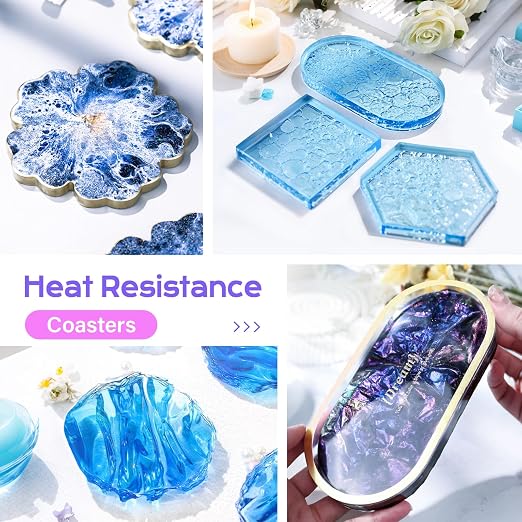 HeyClear Epoxy Resin Kit 32 oz Crystal Clear, Hard Upgraded 2 Part Resina - Image 7