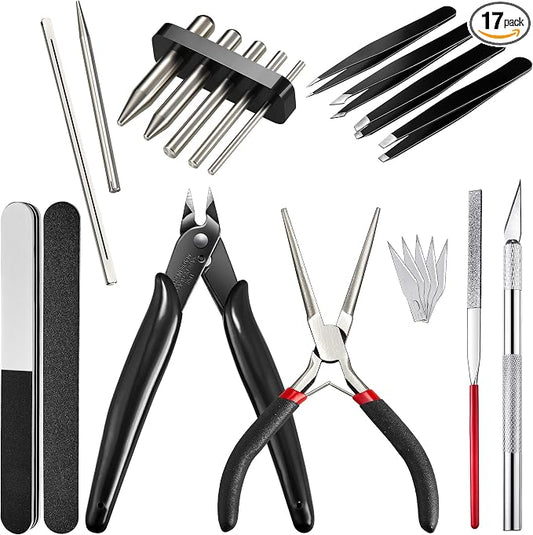 17 Pieces Metal Model Tool Kit Compatible by Honoson
