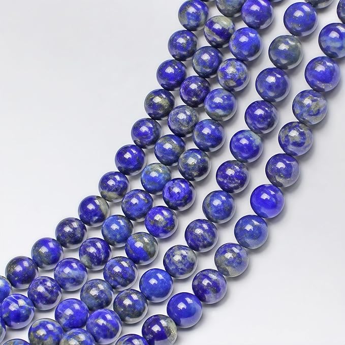 MJDCB Natural Lapis Lazuli Gemstone Loose Beads Round 8mm Energy Stone Healing - Image 7
