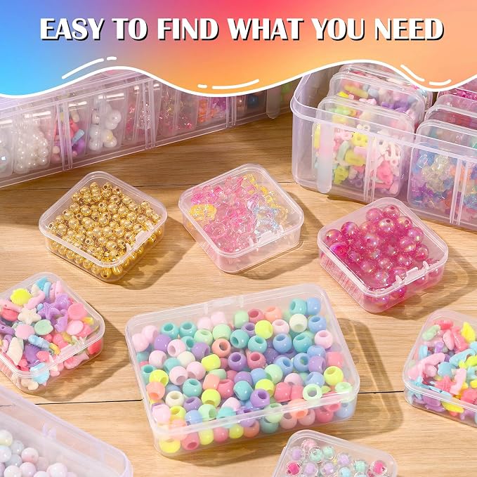 VTG Bead Organizer Box, 4-Tier Stackable Storage Box - Image 6