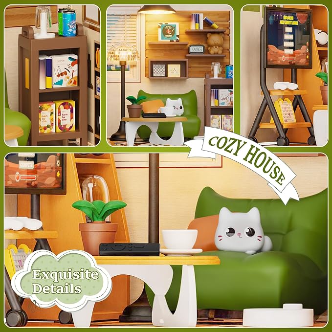 DIY Miniature Living Room Dollhouse Kit - Image 2