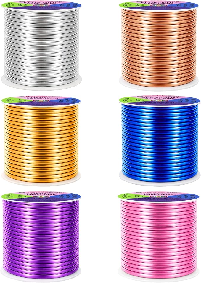 Mandala Crafts 13 GA Gold Blue Purple Assorted Anodized Aluminum Craft Wire | - Image 2