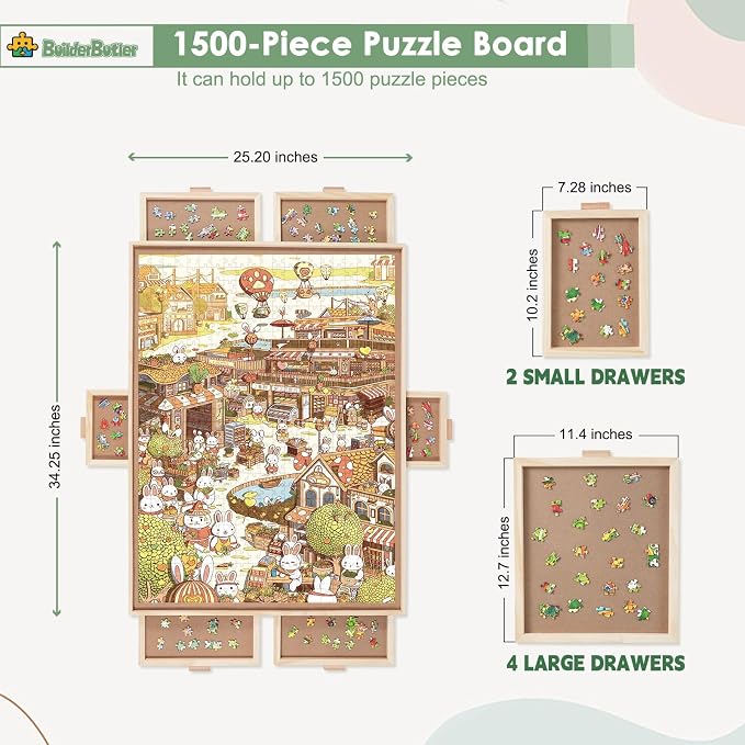 BuilderButler 1500 Pieces Rotating Puzzle Board - Image 3