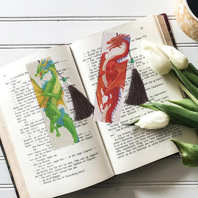 6 Pcs Dragon Diamond Art Bookmarks - Image 7