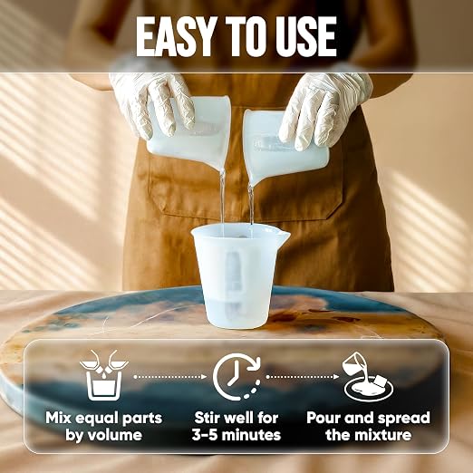 CRAFT RESIN Table Top Epoxy Resin Kit 2 Gallon – Ultra Clear, High-Gloss - Image 3