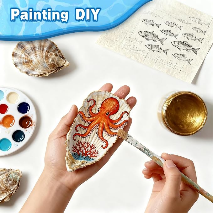 30Pcs Oyster Shells for Crafts 2"- 3" Natural Oyster Shells for DIY Crafting - Image 2