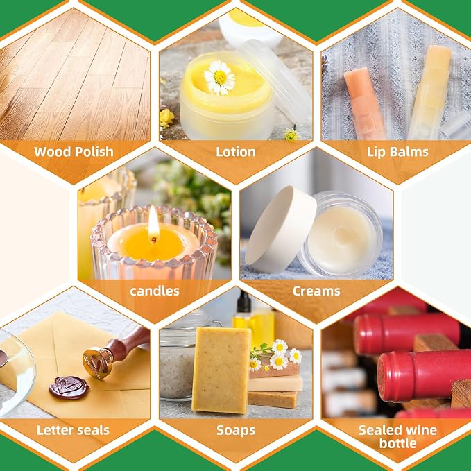 FROKO Yellow Natural Beeswax Pellets 10LB, Organic Beeswax, Beeswax - Image 3