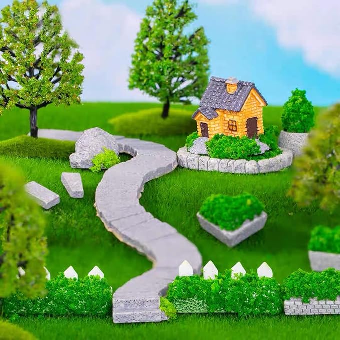 8 Pcs 6 X 6 Inch Fake Grass Decor - Image 7