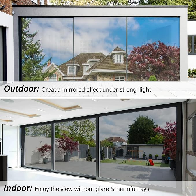 Kromapolis Window Privacy Film Reflective Mirror Film One Way Window Tint - Image 2