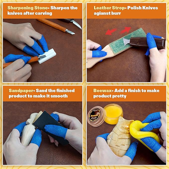 Wood Carving Kit, Wood Whittling Knife Kit - Image 6