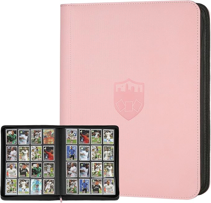16 Pocket Ringless Side Loading Trading Card Binder, 1024 Cards PU Fixed Page by GERMUN
