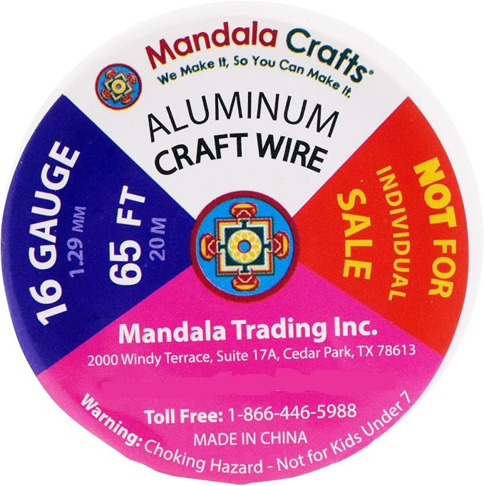 Mandala Crafts 16 GA Purple Brown Red Assorted Anodized Aluminum Craft Wire | - Image 3