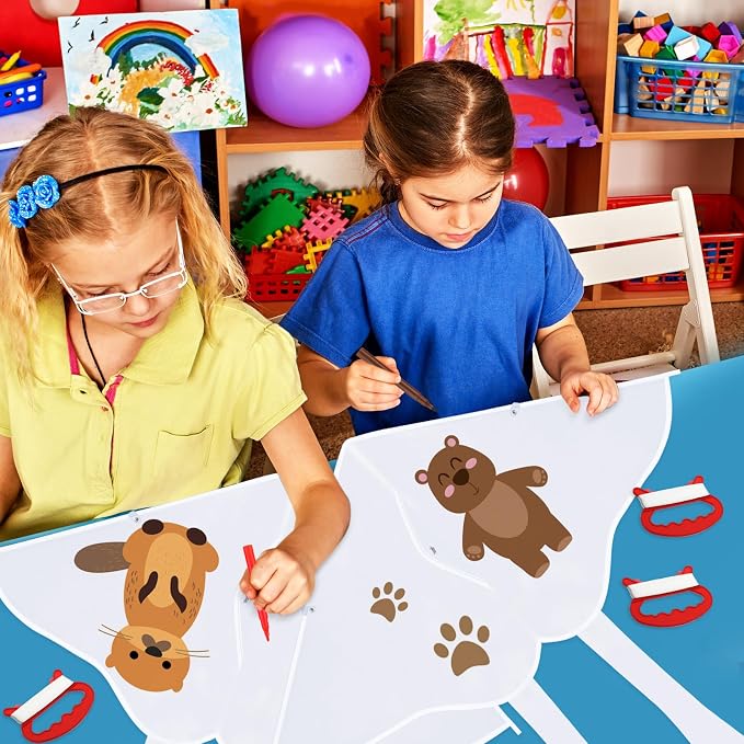 Libima 100 Pcs DIY Blank Kites for Kids Bulk Large Kite Making Kit Easy to Fly - Image 4