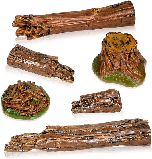 Warmtree 6 Pcs Tree Stump Figurines by Warmtree